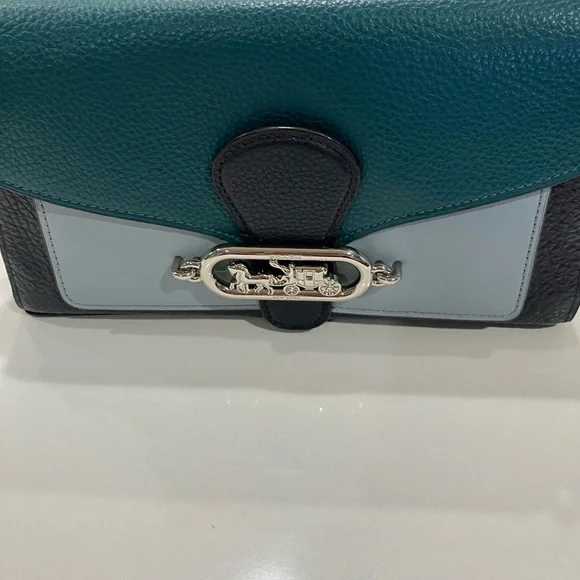 Coach Teal and Gray Crossbody Bag